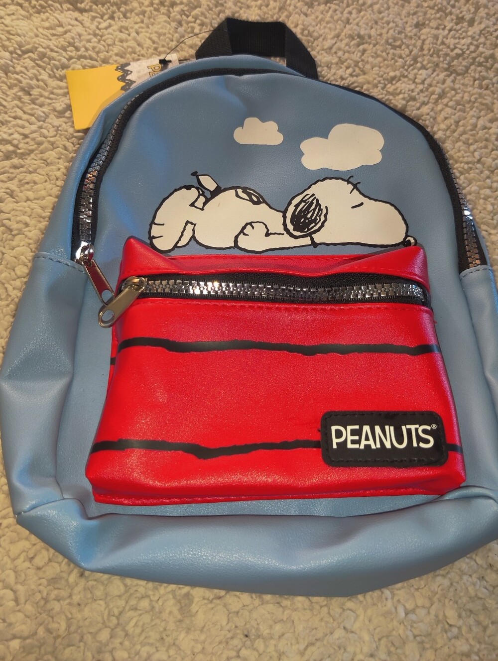 Peanuts Snoopy Sleeping On Doghouse Mini Backpack NWT